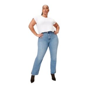 Good American Good Curve Straight Indigo338 Sz 18